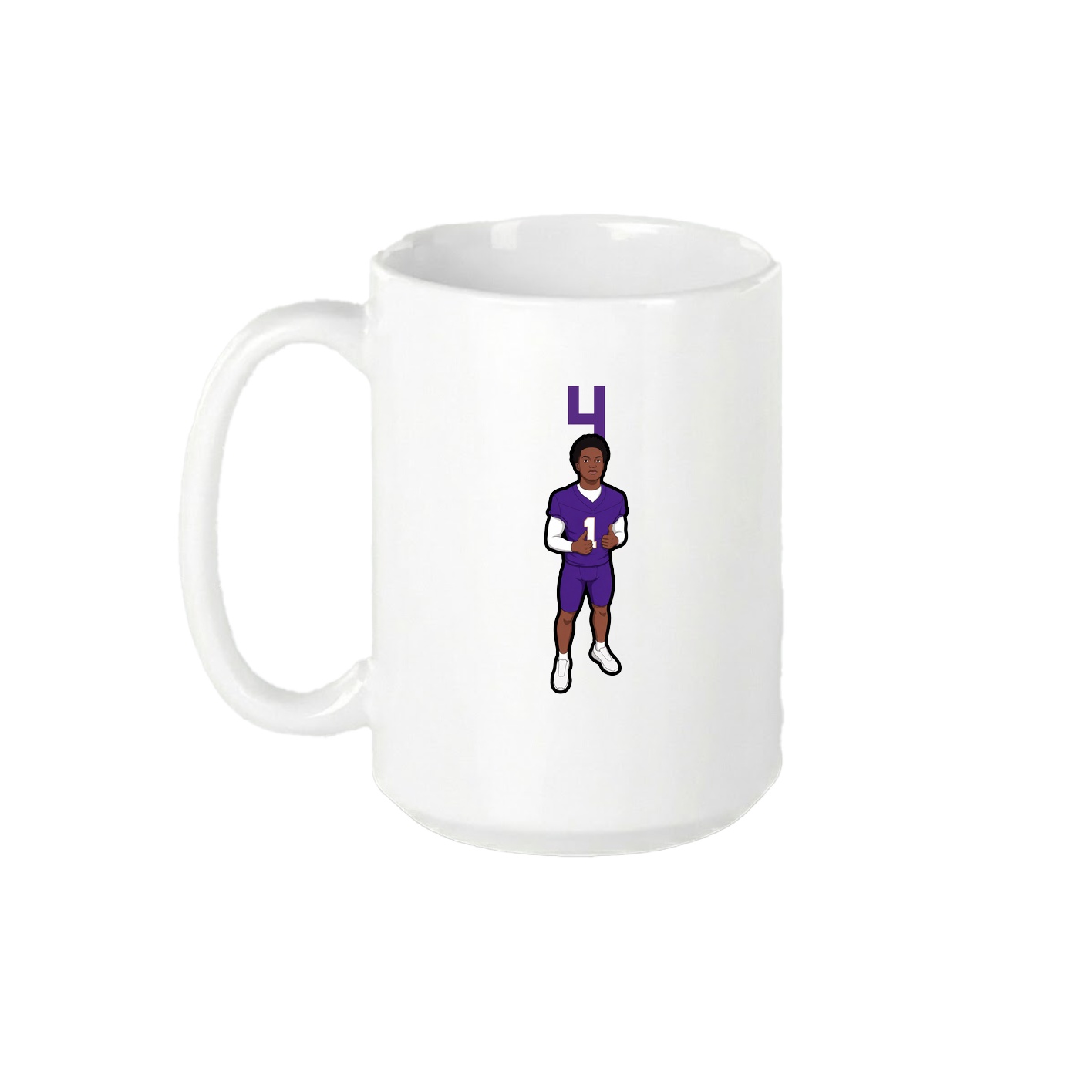 15oz Coffee Mug — Number Top in White