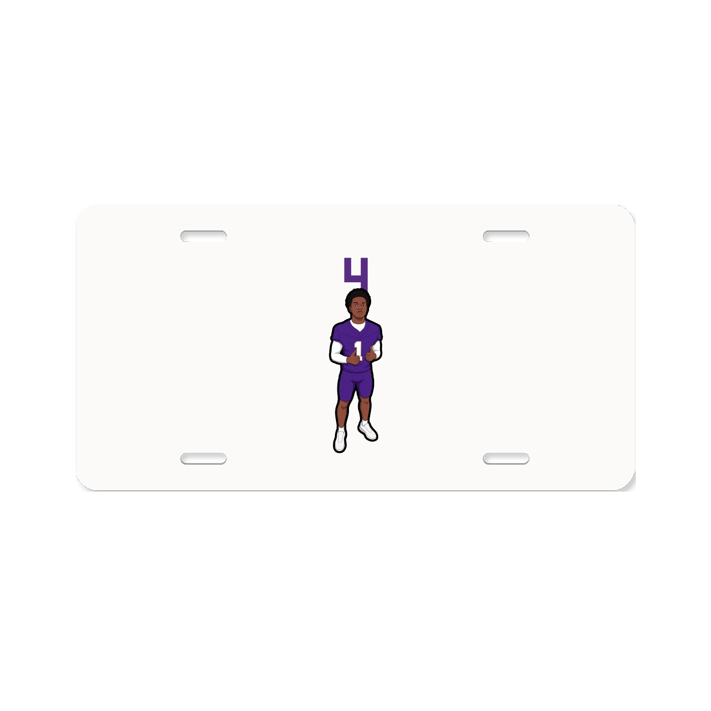 License Plate — Number Top in Classic