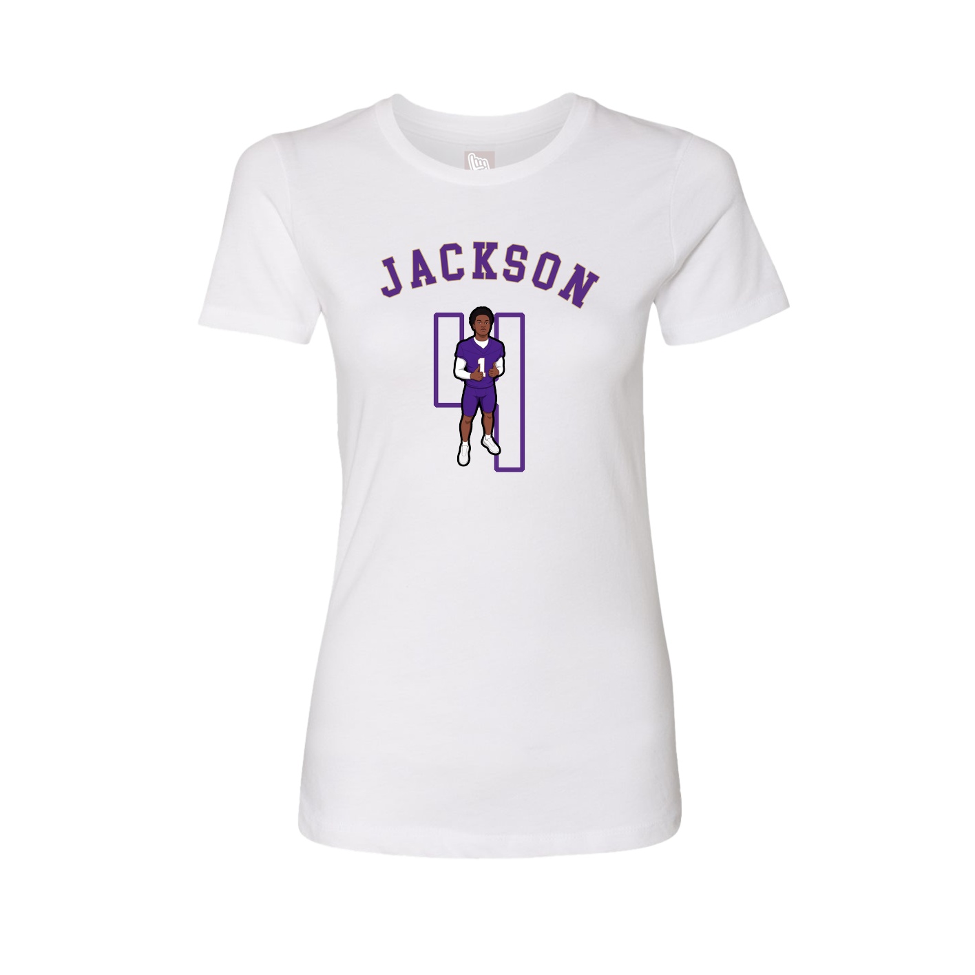 Fitted Women's Tee — Shirsey Arch in White