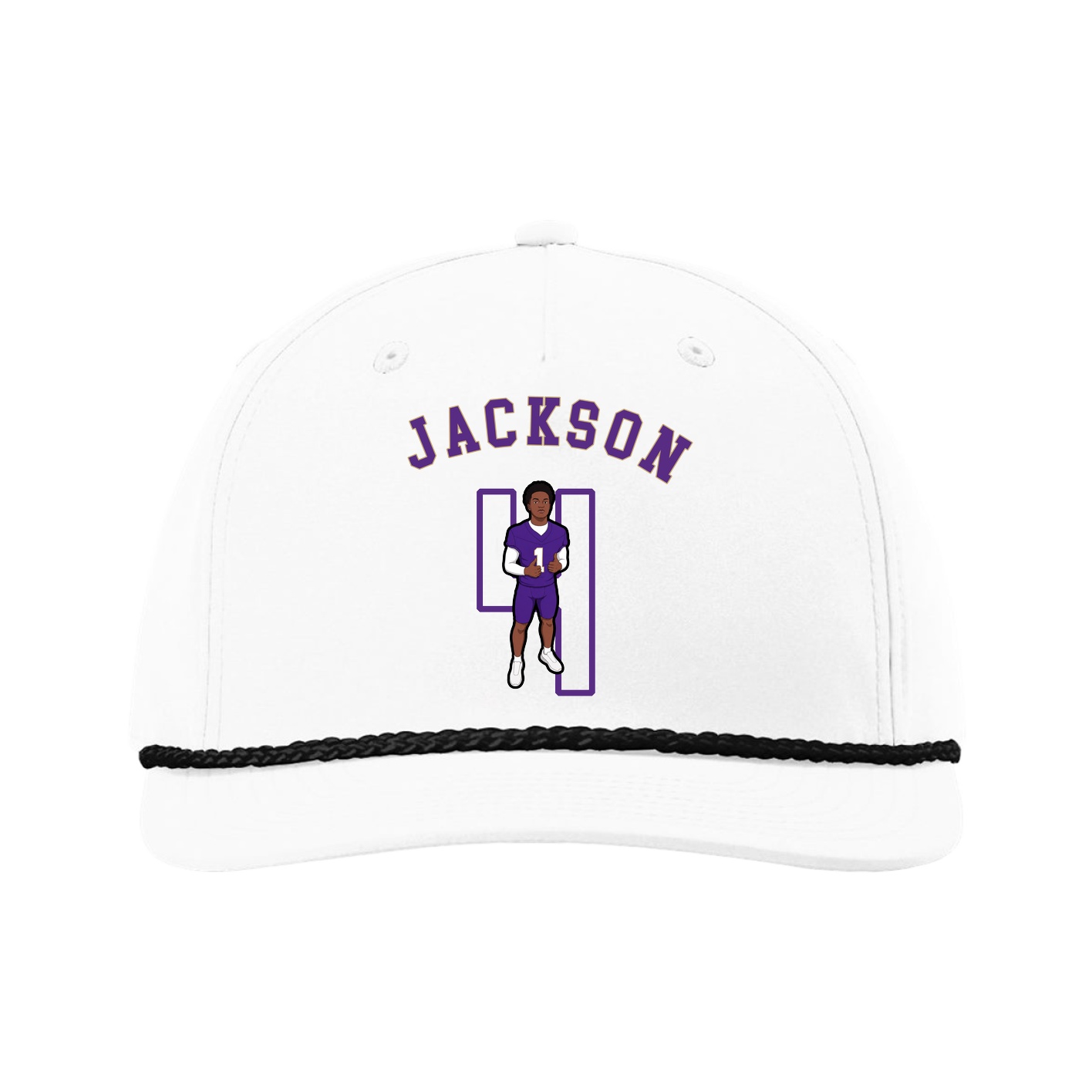 Five-Panel Classic Rope Cap — Shirsey Arch in White