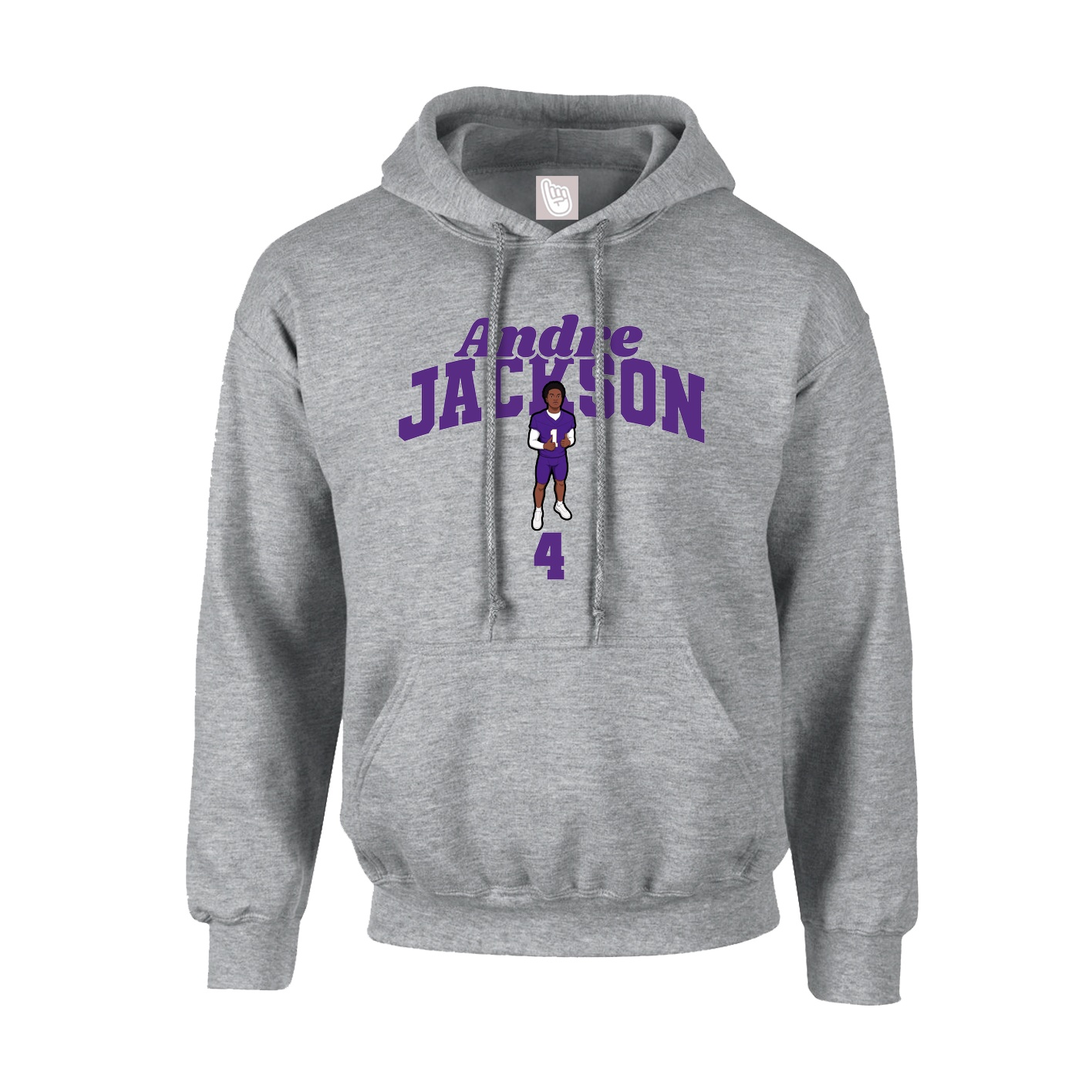 Youth Hoodie — Signature Arch in Grey