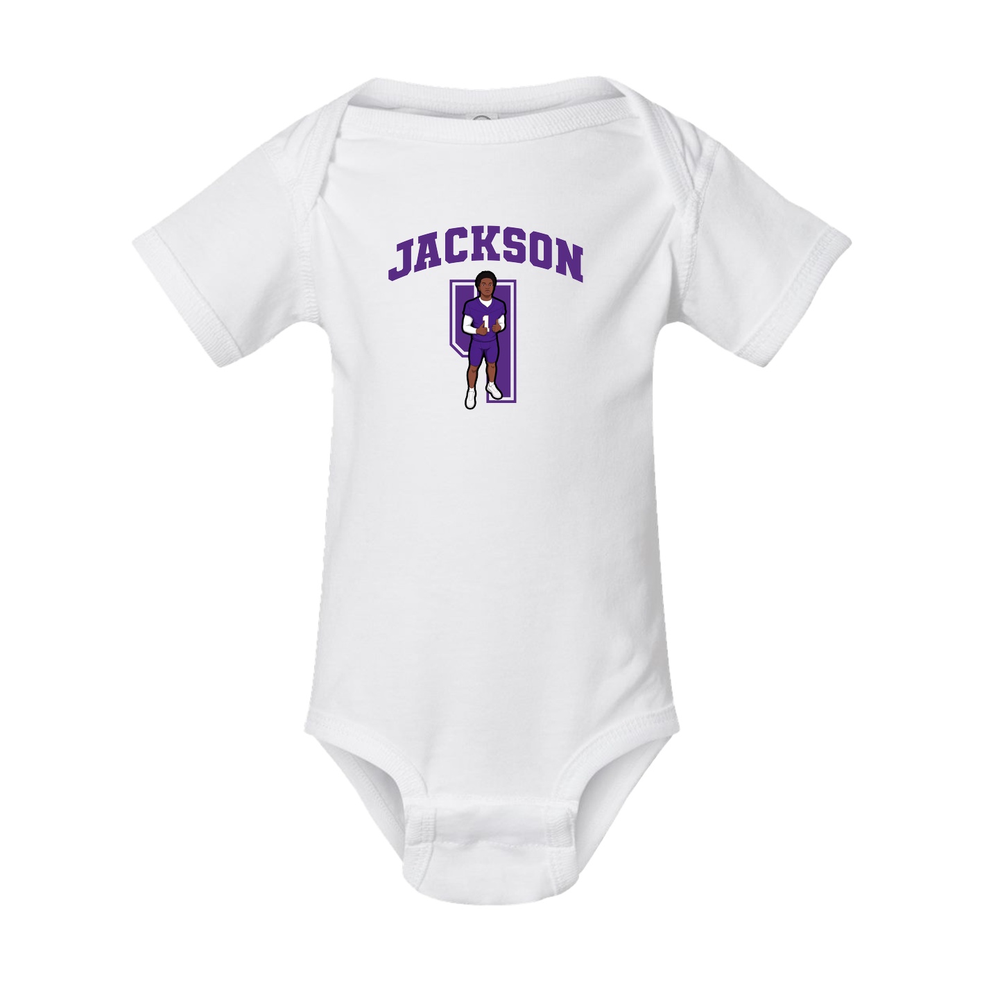 Baby Onesie — Number in White