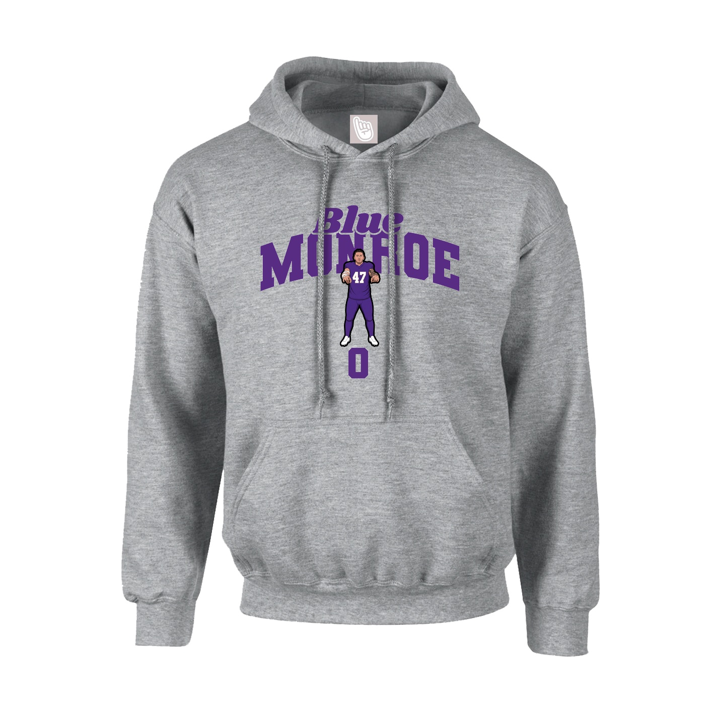 Youth Hoodie — Signature Arch in Grey