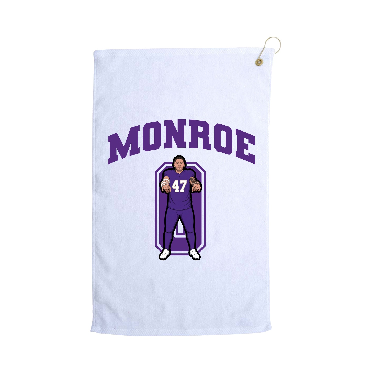 Golf Towel — Number in White