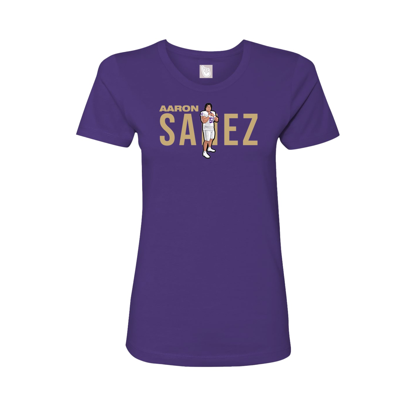 Fitted Women's Tee — Player Name in Purple