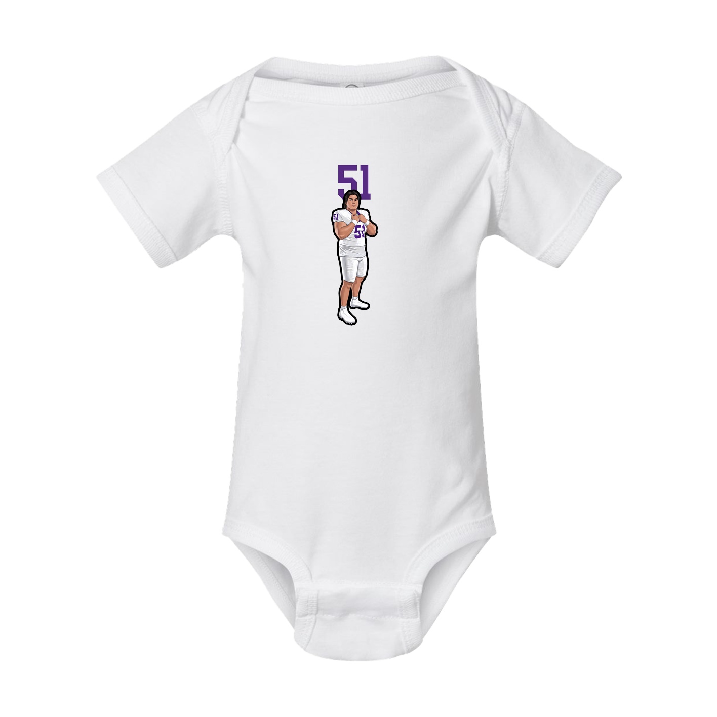 Baby Onesie — Number Top in White