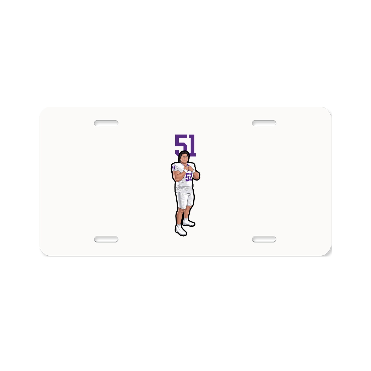 License Plate — Number Top in Classic