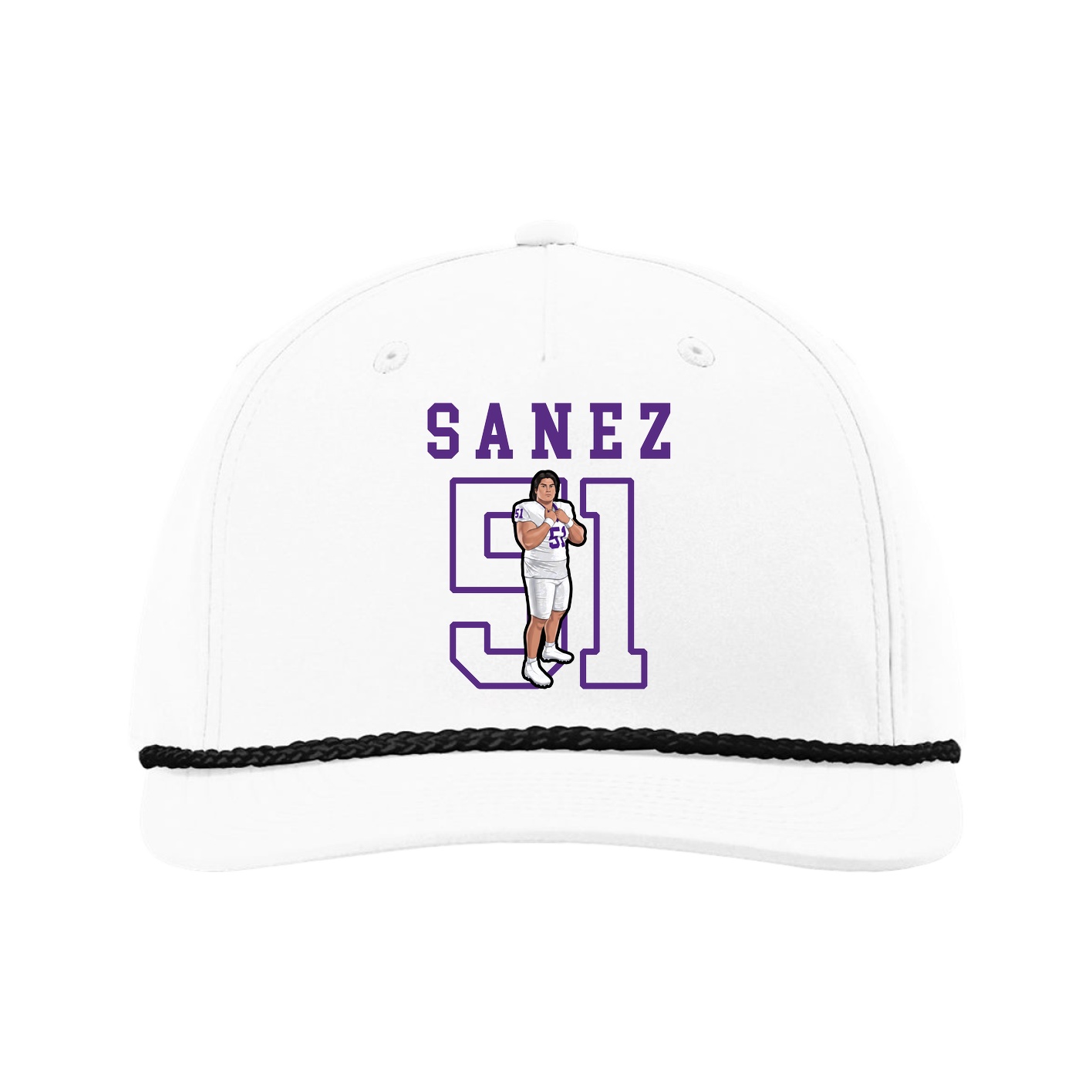 Five-Panel Classic Rope Cap — Shirsey in White