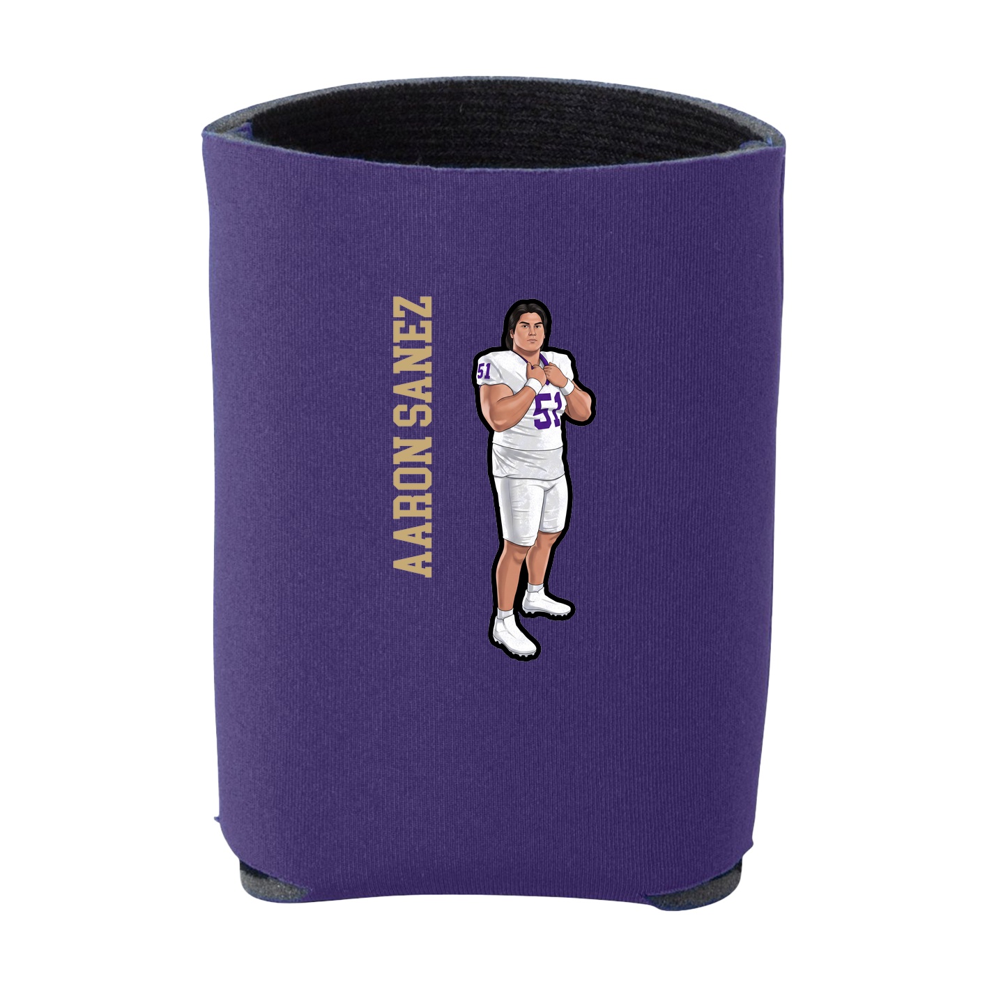 Can Holder — Name Vertical in Purple