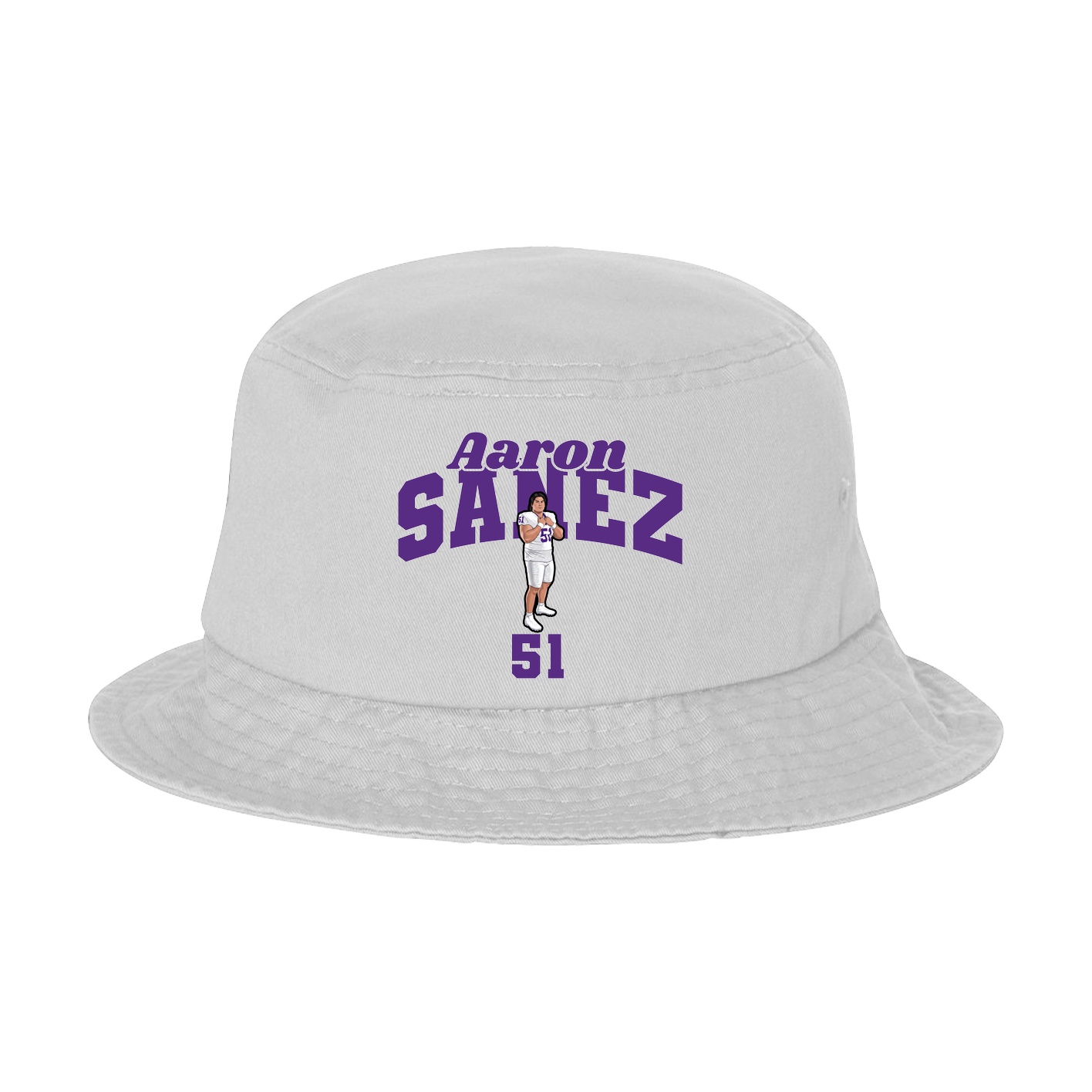 Bucket Cap — Signature Arch in White