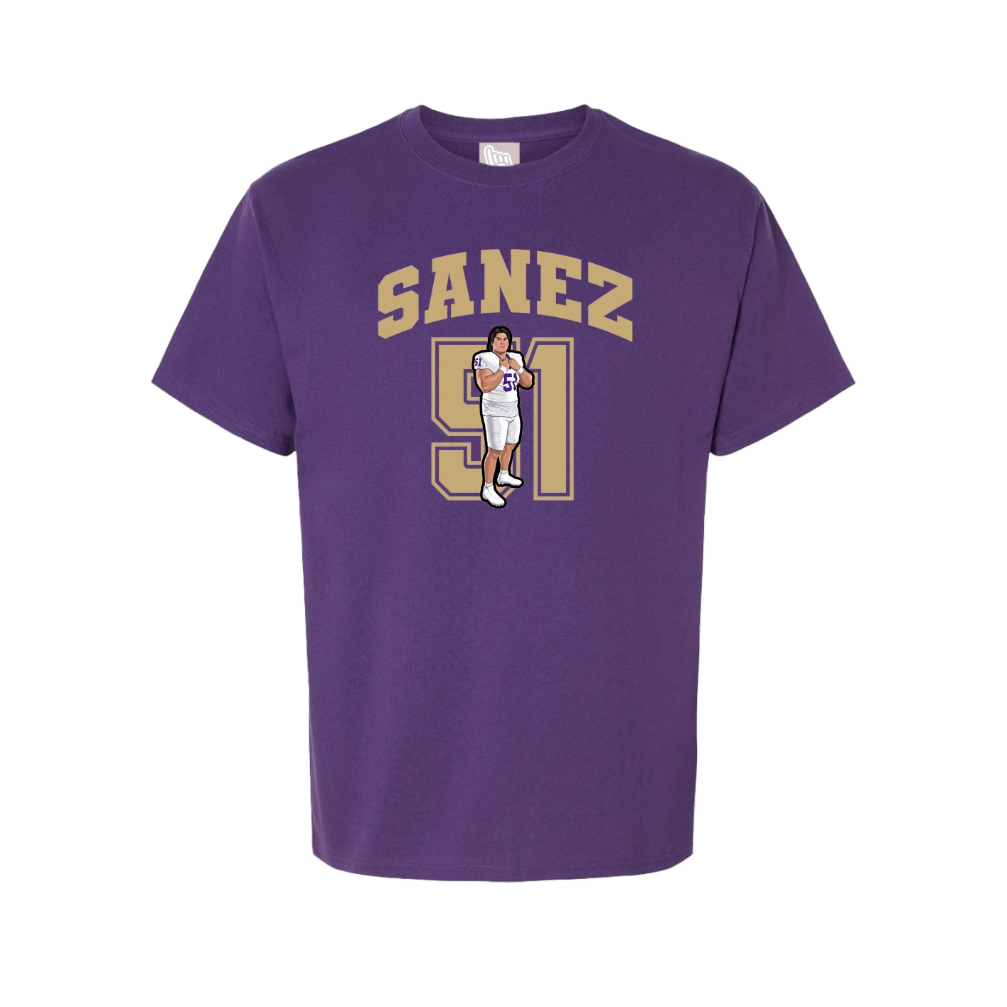 Youth Tee — Number in Purple