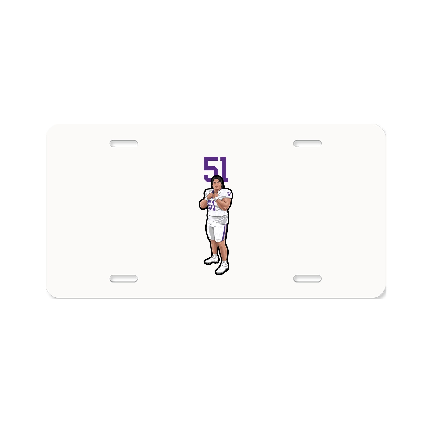 License Plate — Number Top in Classic