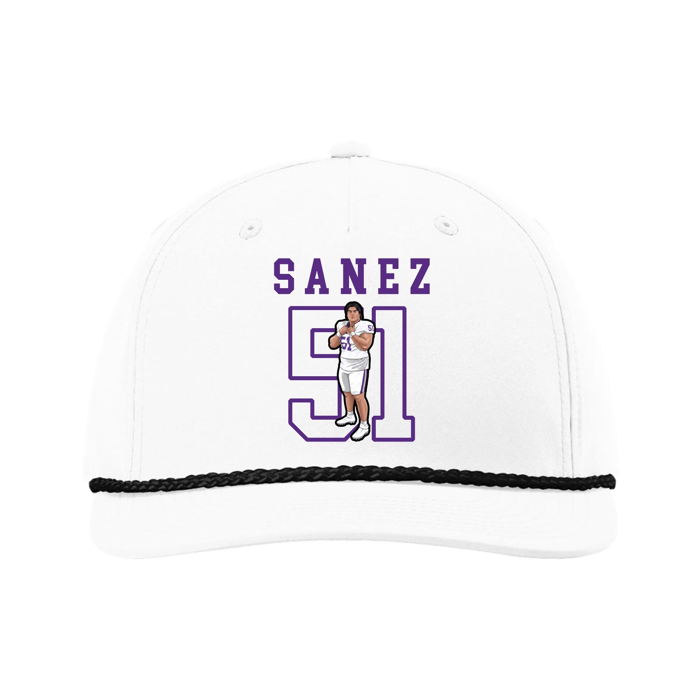 Five-Panel Classic Rope Cap — Shirsey in White