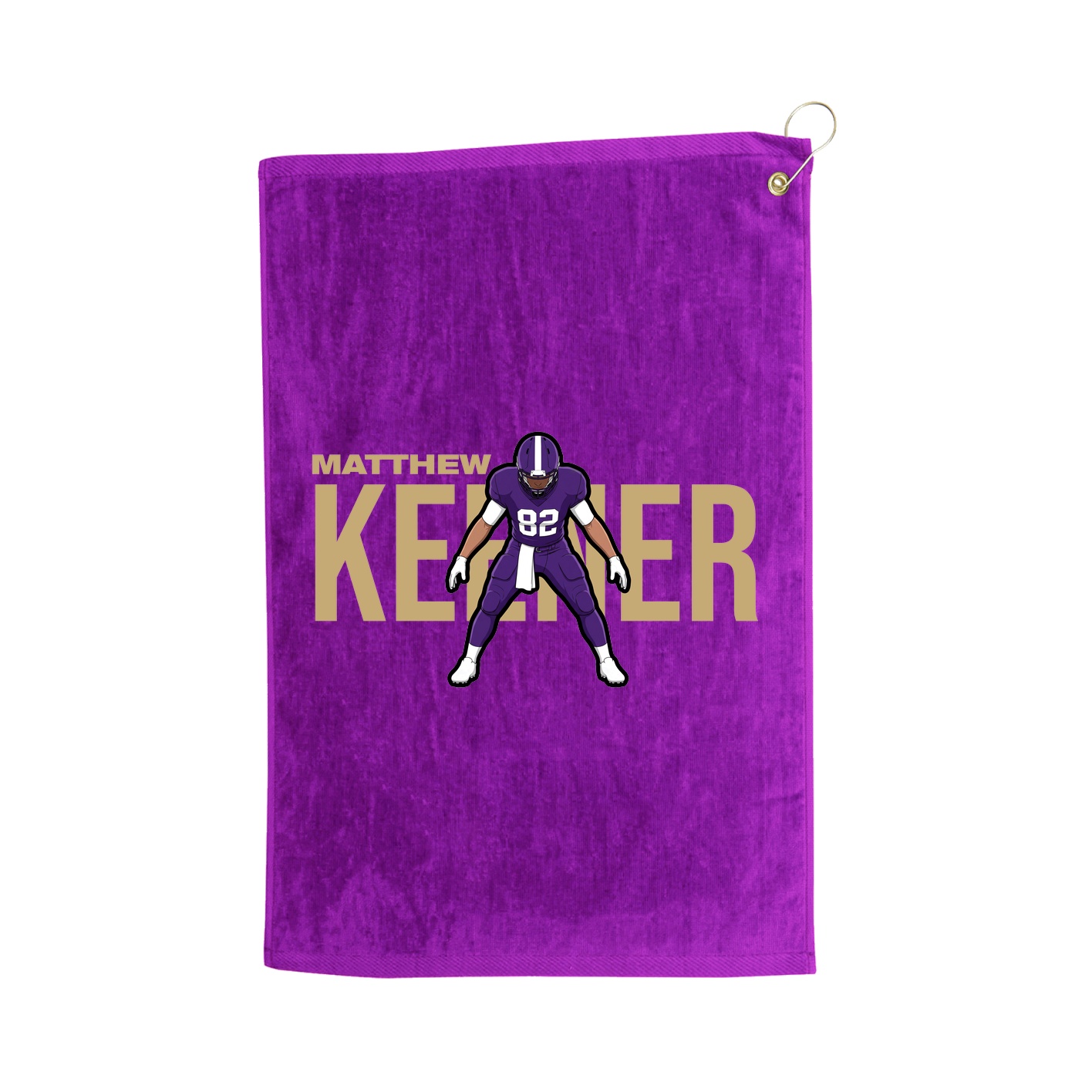 Golf Towel — Player Name in Purple