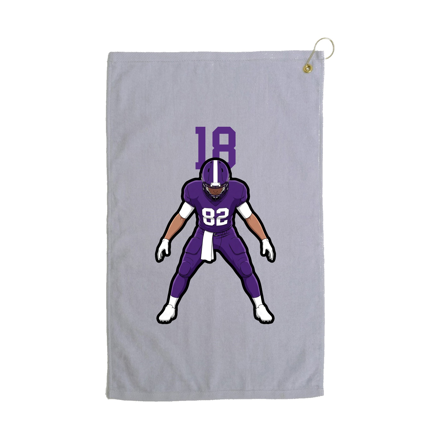 Golf Towel — Number Top in Grey