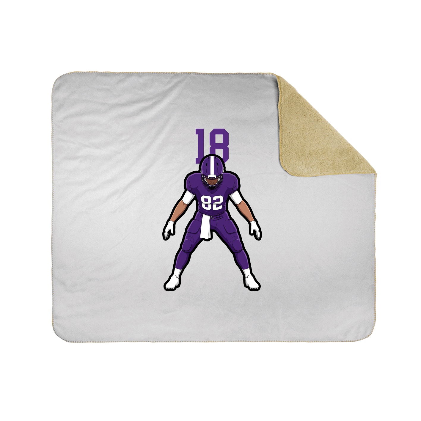 Throw Blanket — Number Top in White