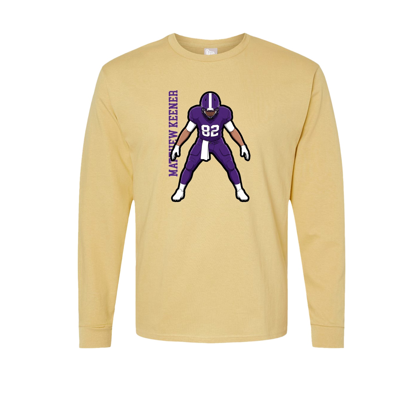 Long Sleeve Tee — Name Vertical in Vegas Gold