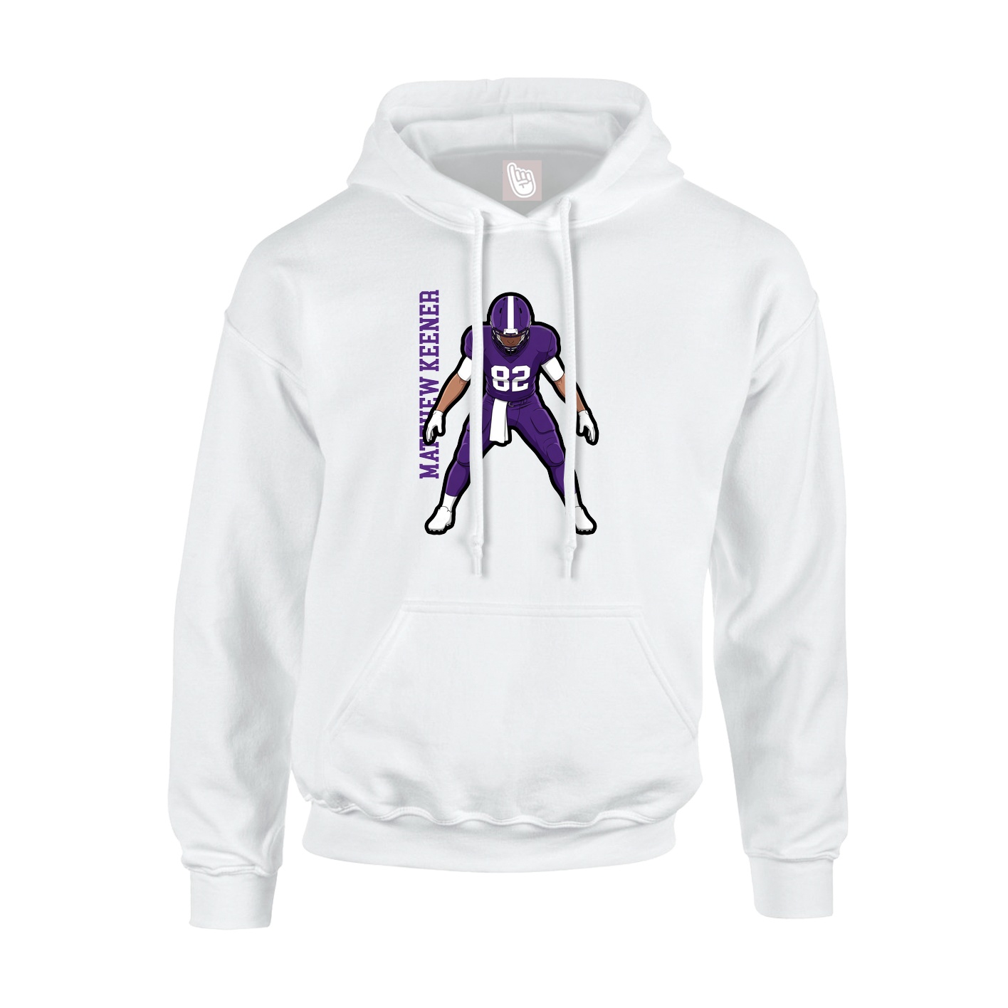 Hoodie — Name Vertical in White