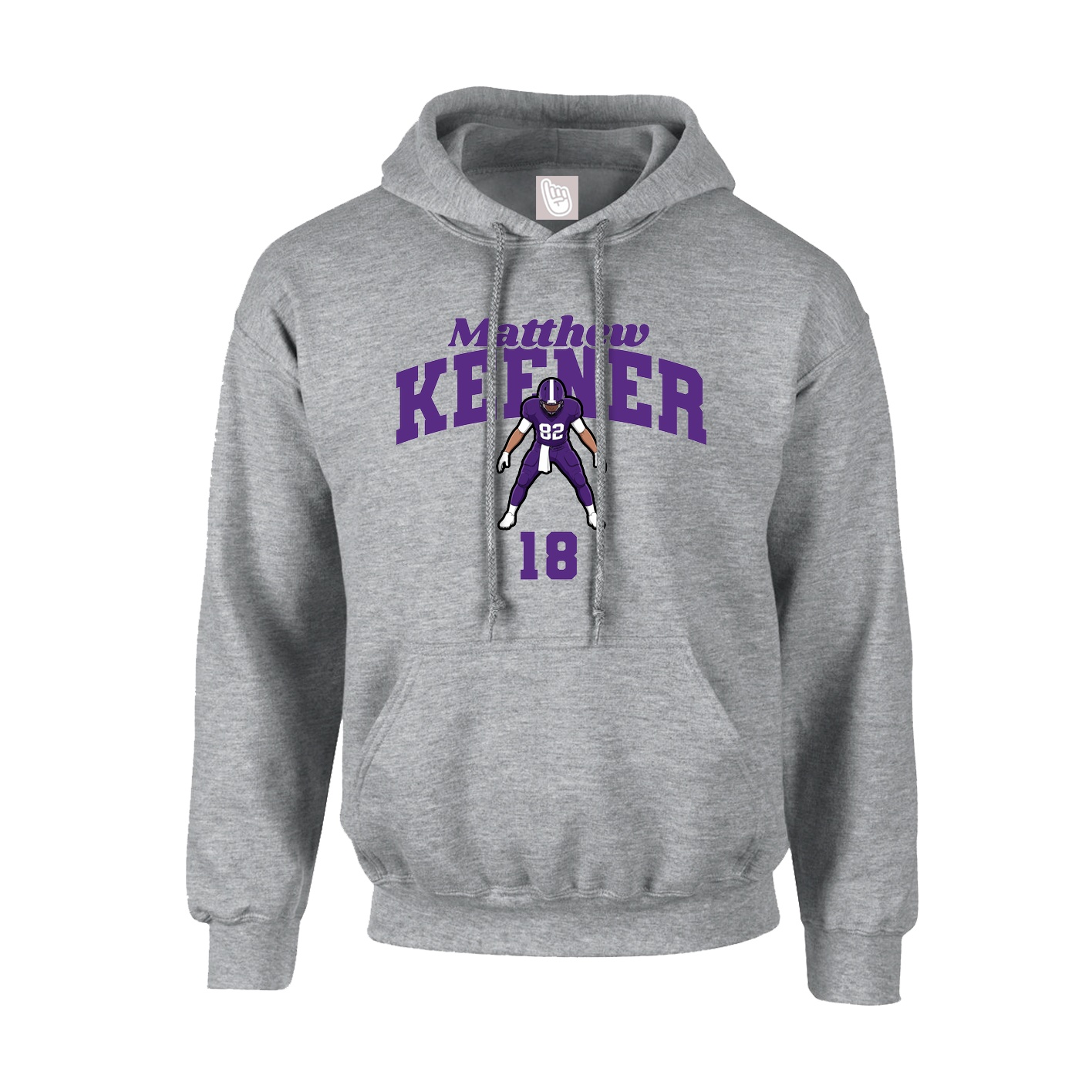 Youth Hoodie — Signature Arch in Grey