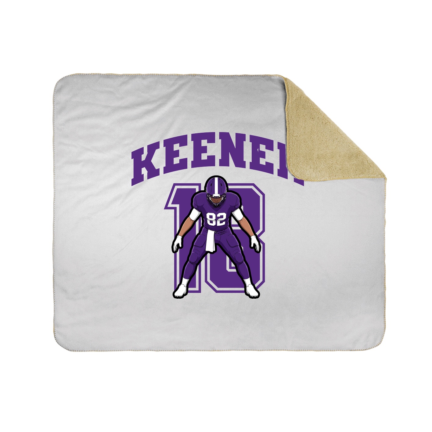 Throw Blanket — Number in White