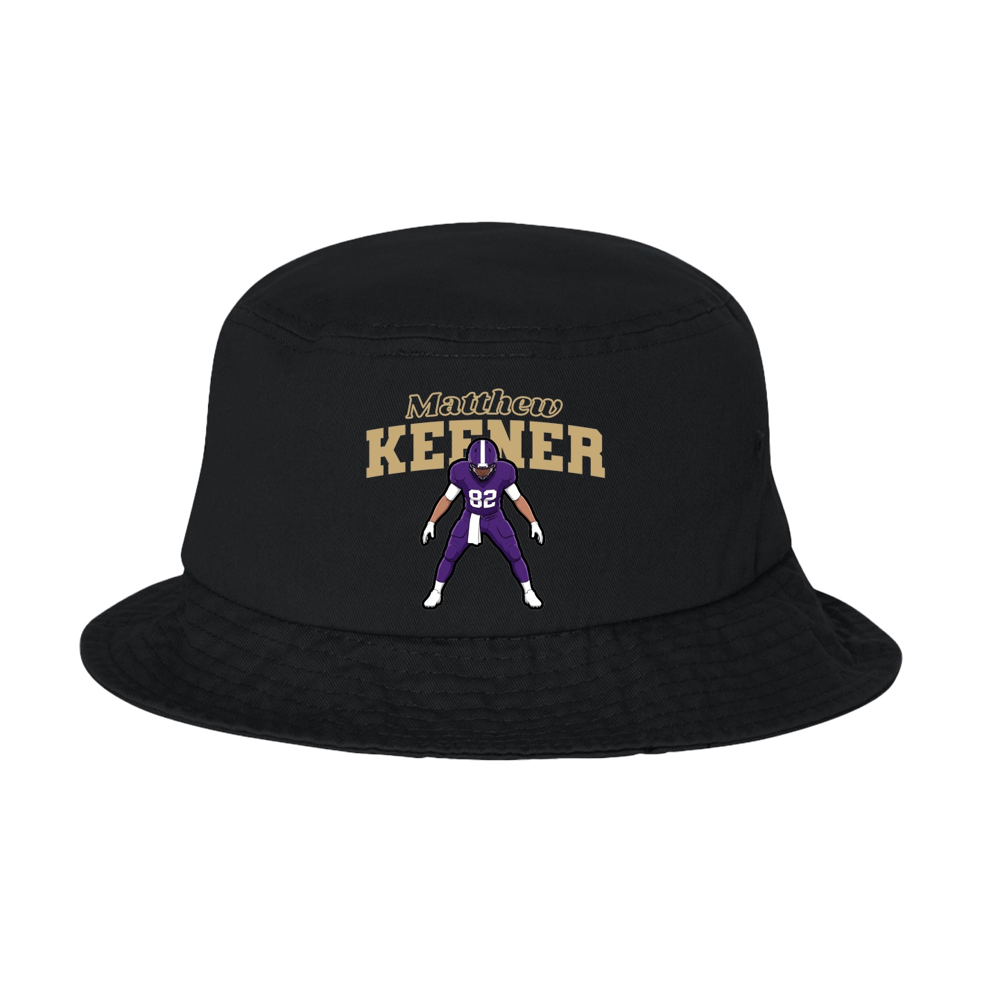 Bucket Cap — Name Arch in Black