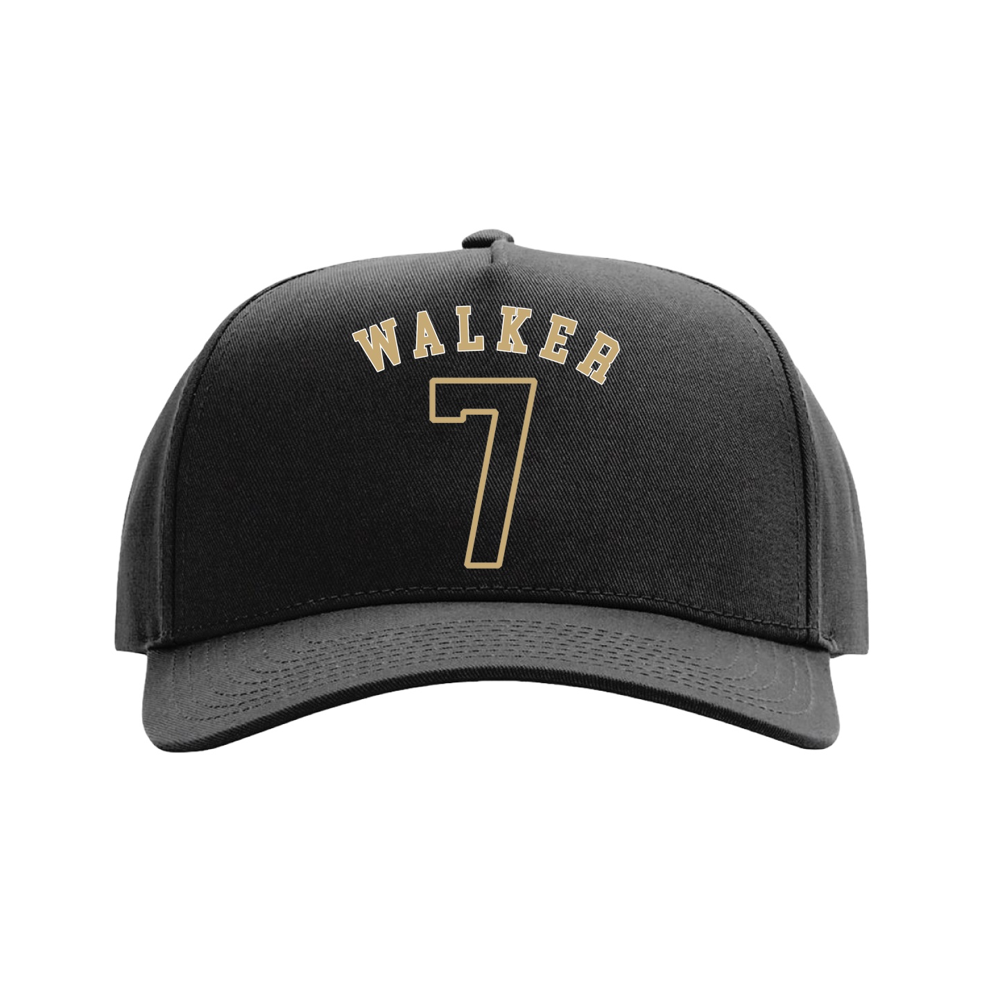 Full Fabric Five-Panel Champ Cap — Shirsey Arch in Black
