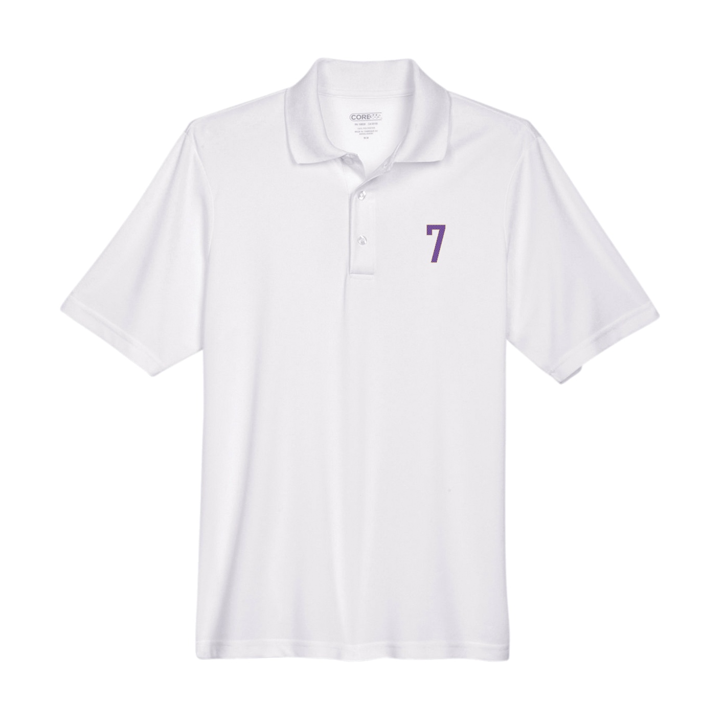 Performance Polo — Front Shirsy in White