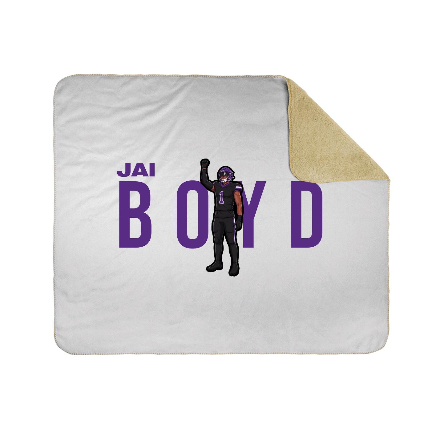 Throw Blanket — Player Name in White