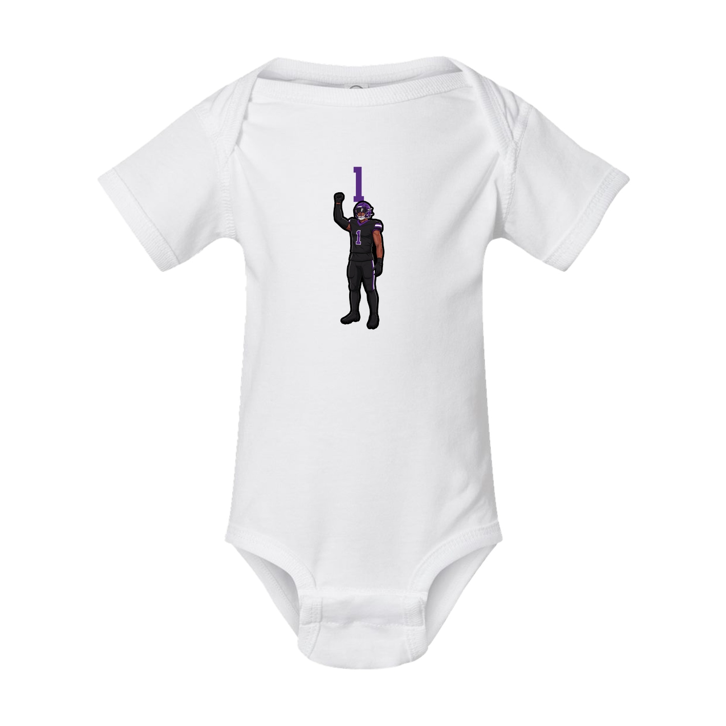 Baby Onesie — Number Top in White