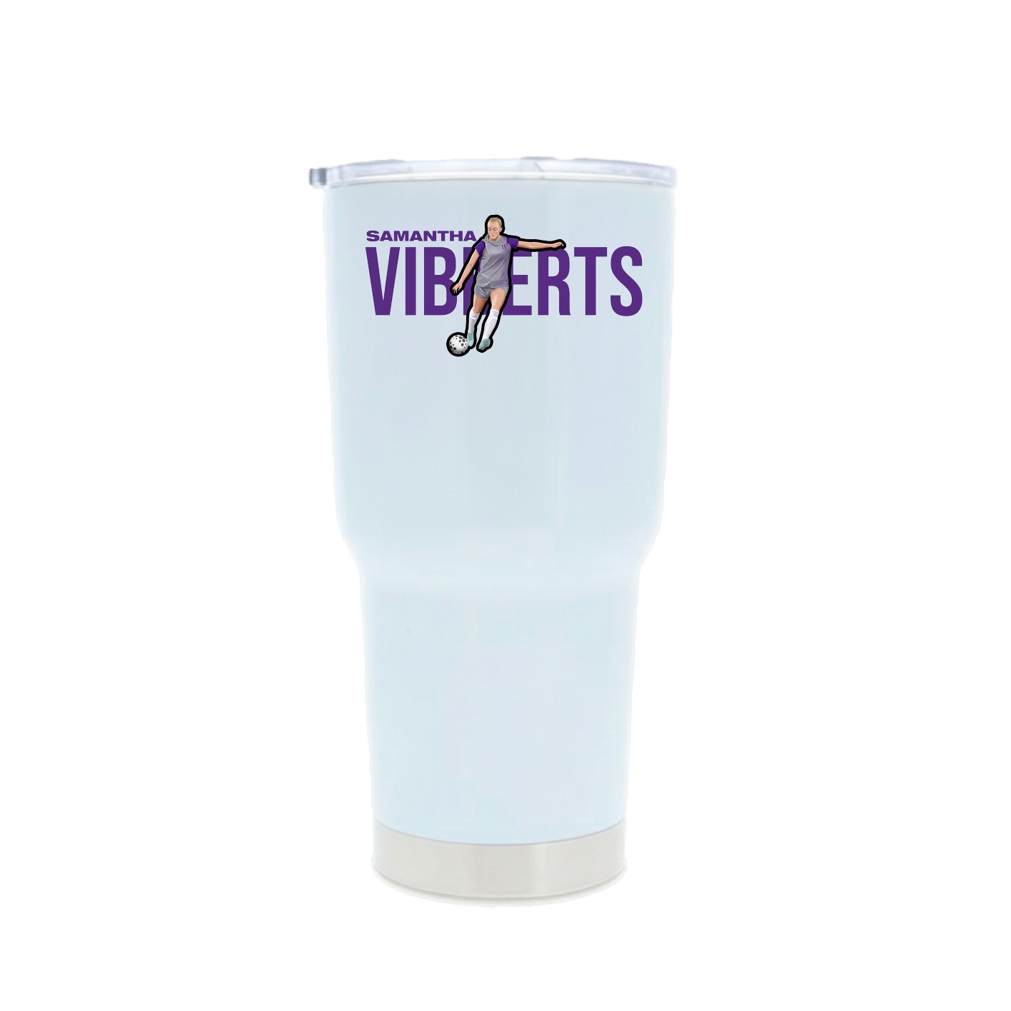 30oz Stainless Steel Tumbler — Player Name in White