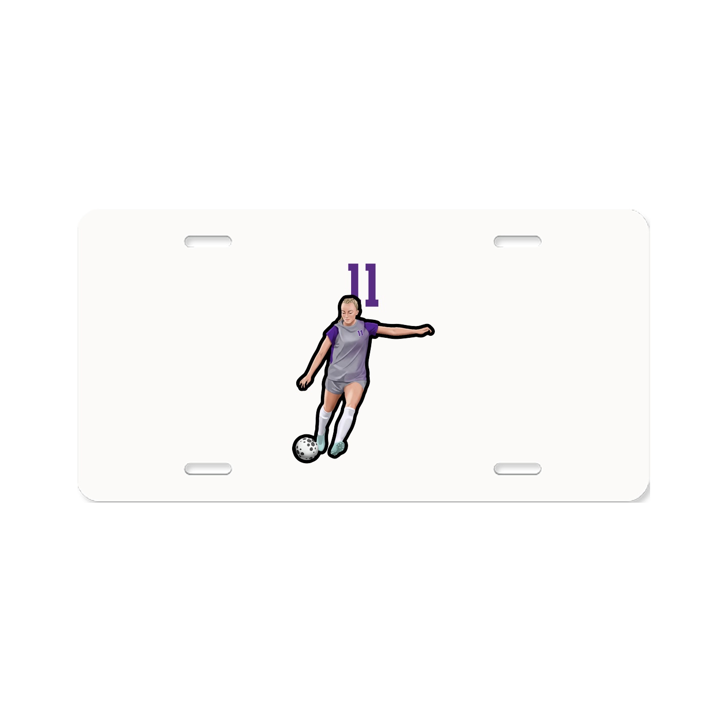 License Plate — Number Top in Classic