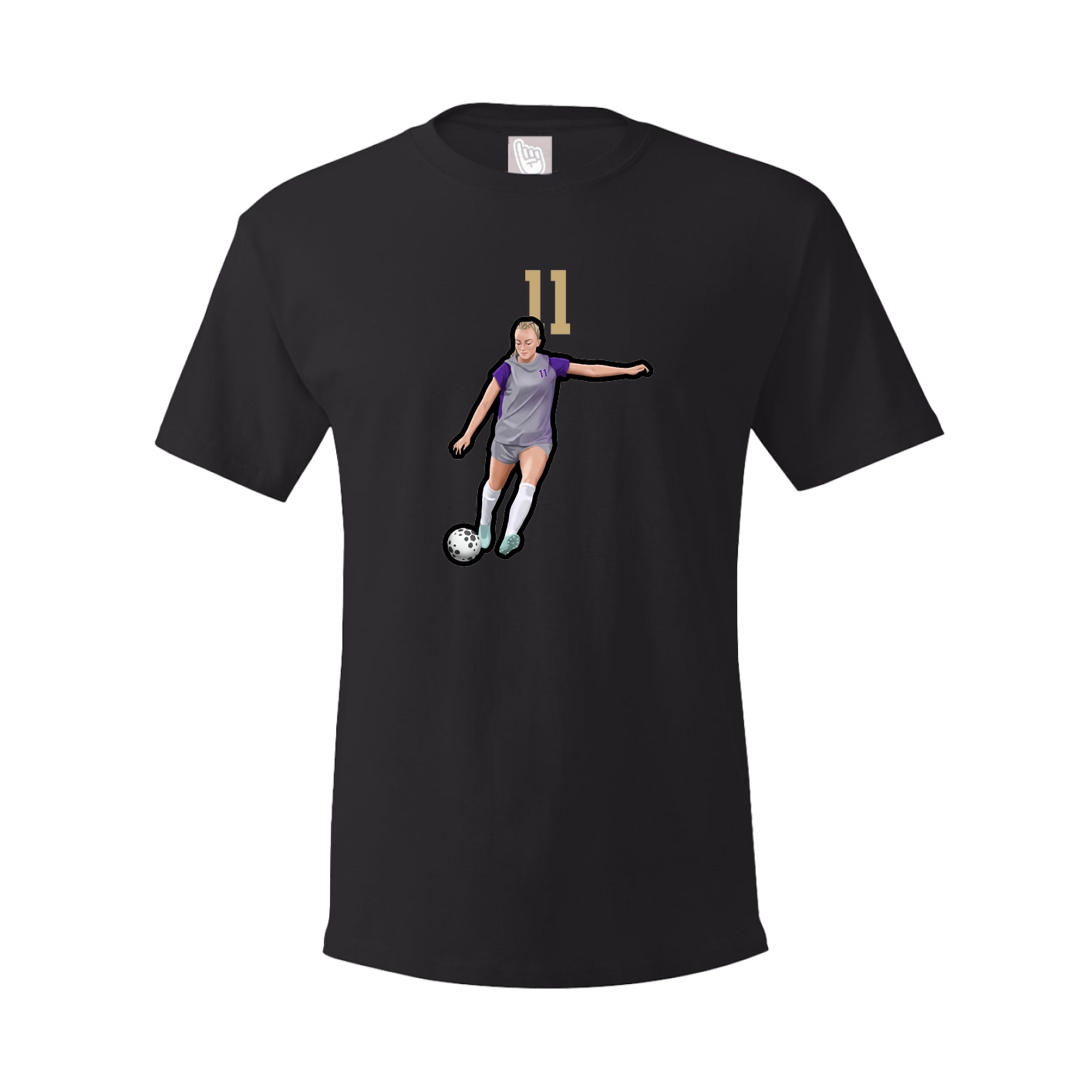 Youth Tee — Number Top in Black