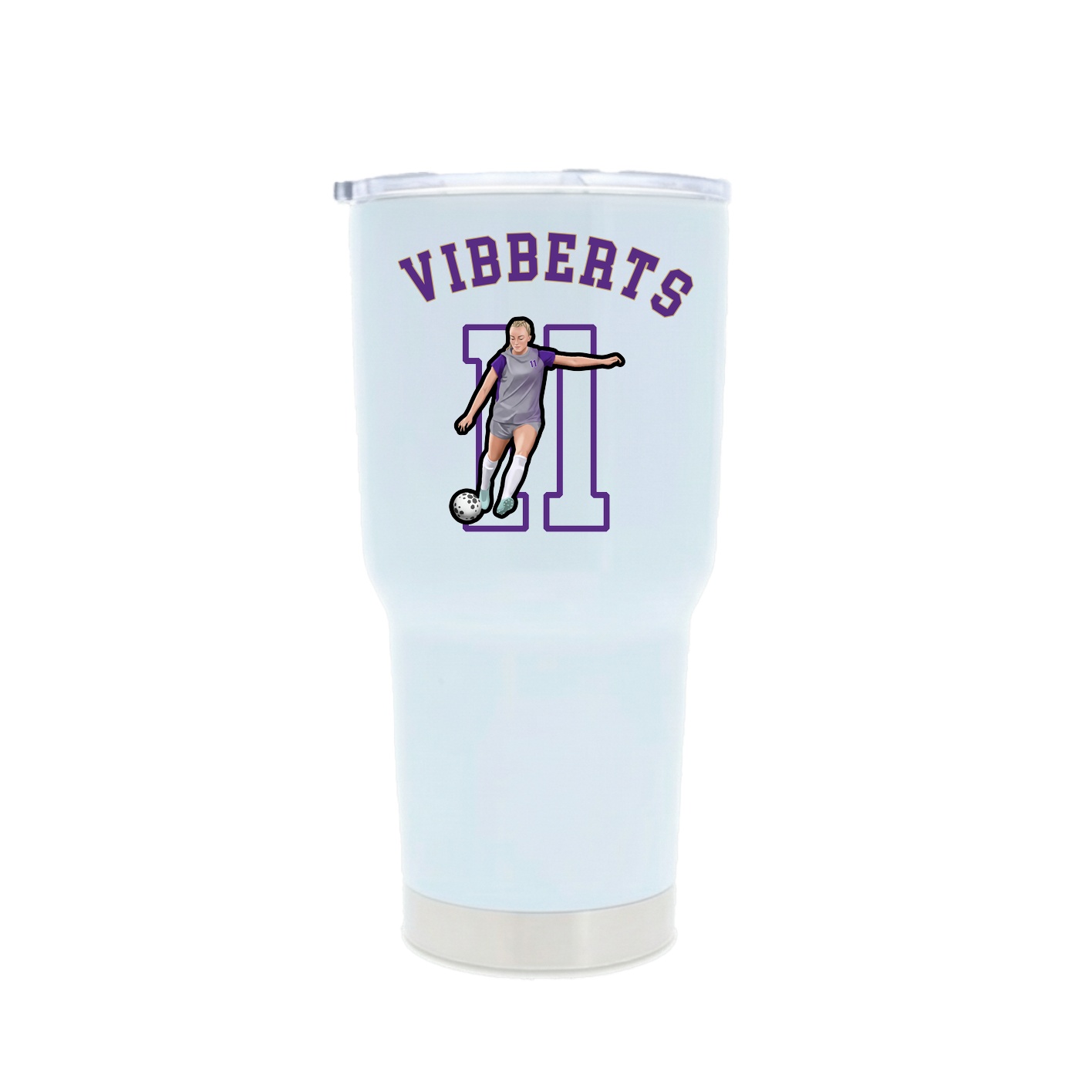 30oz Stainless Steel Tumbler — Shirsey Arch in White
