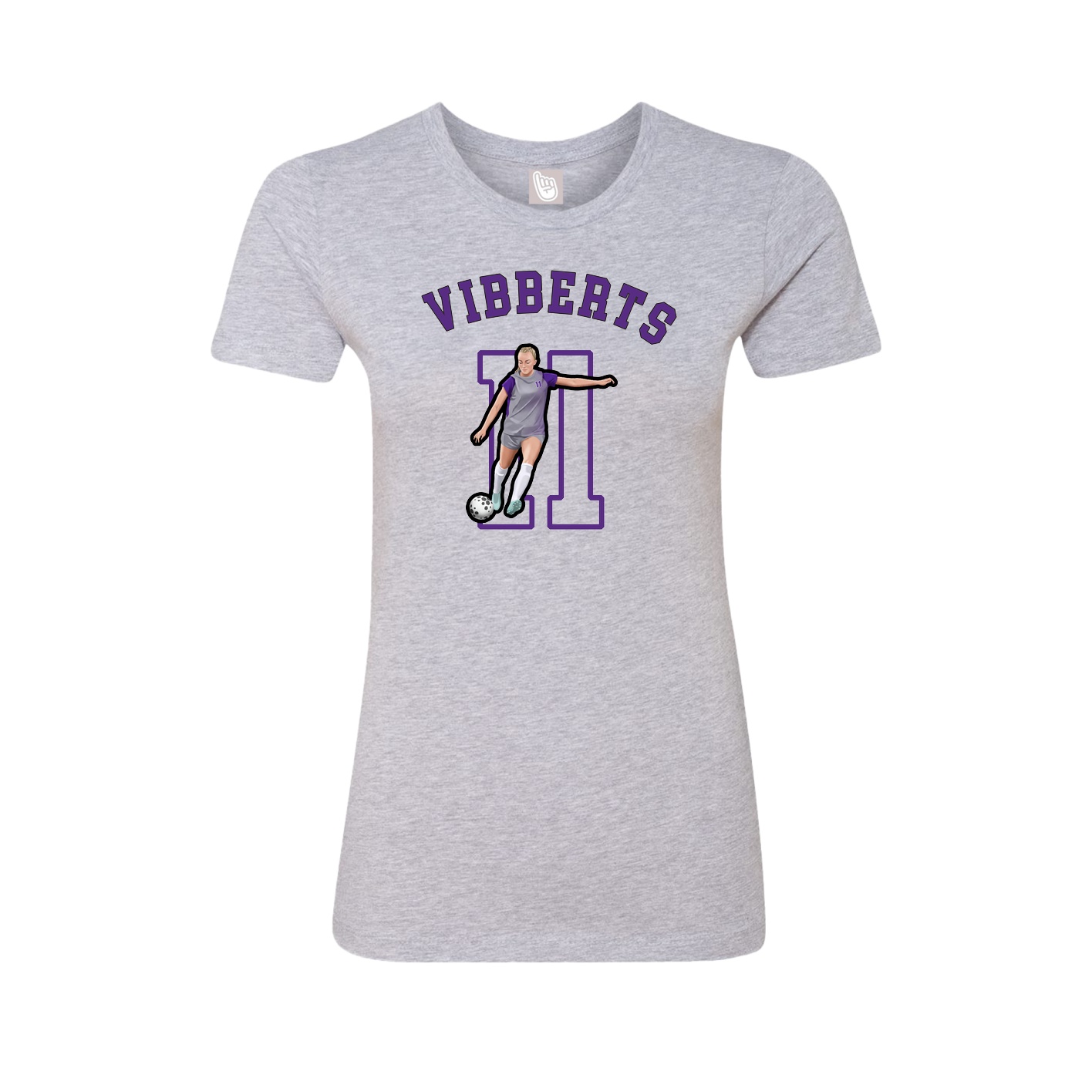 Fitted Women's Tee — Shirsey Arch in Grey