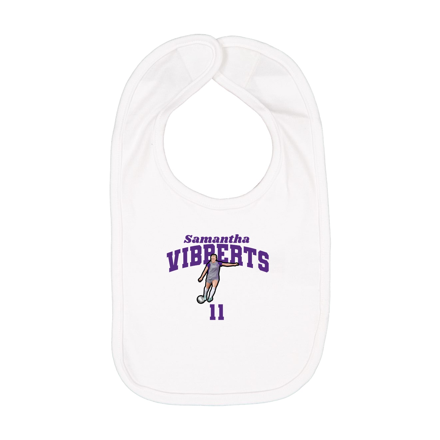 Infant Bib — Signature Arch in White