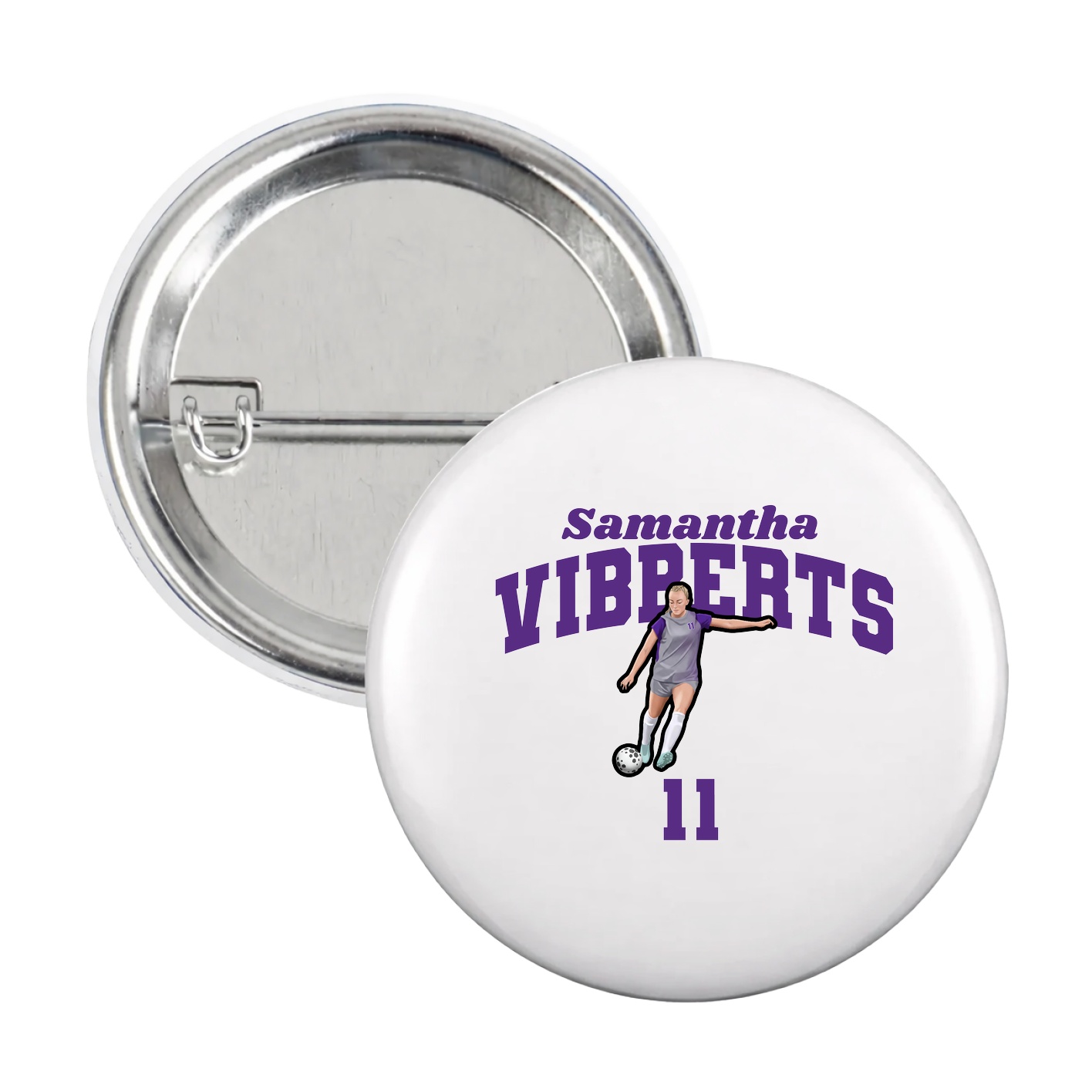 Game Day Button — Signature Arch in White
