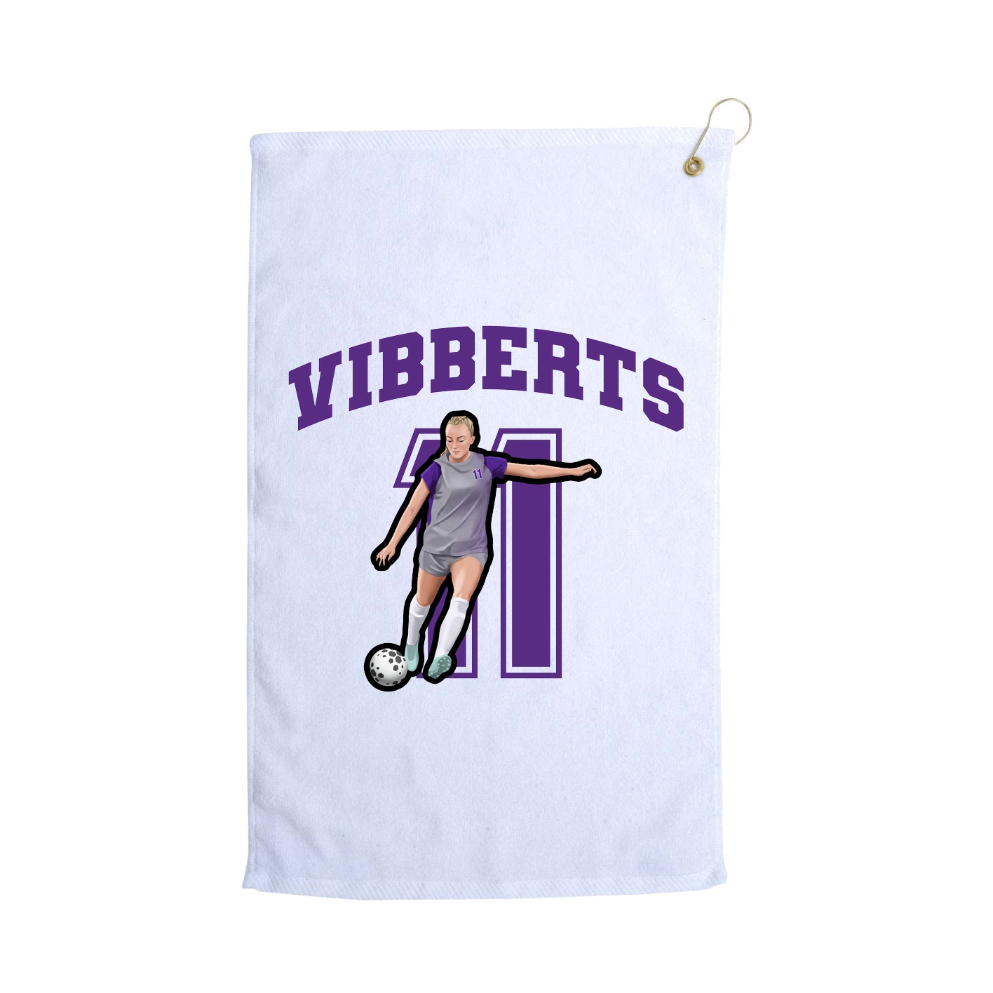 Golf Towel — Number in White