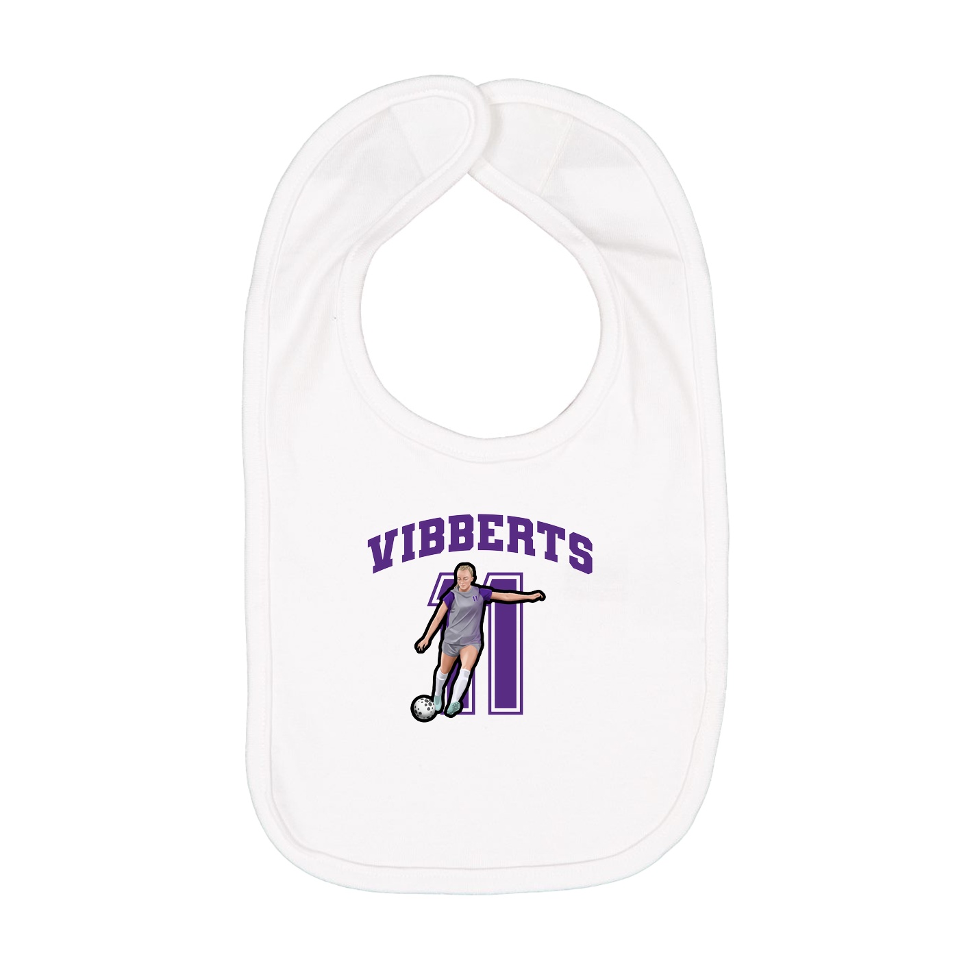 Infant Bib — Number in White