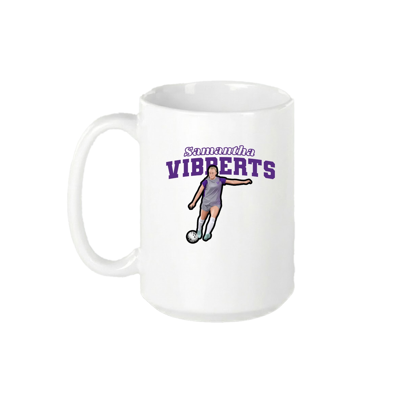 15oz Coffee Mug — Name Arch in White