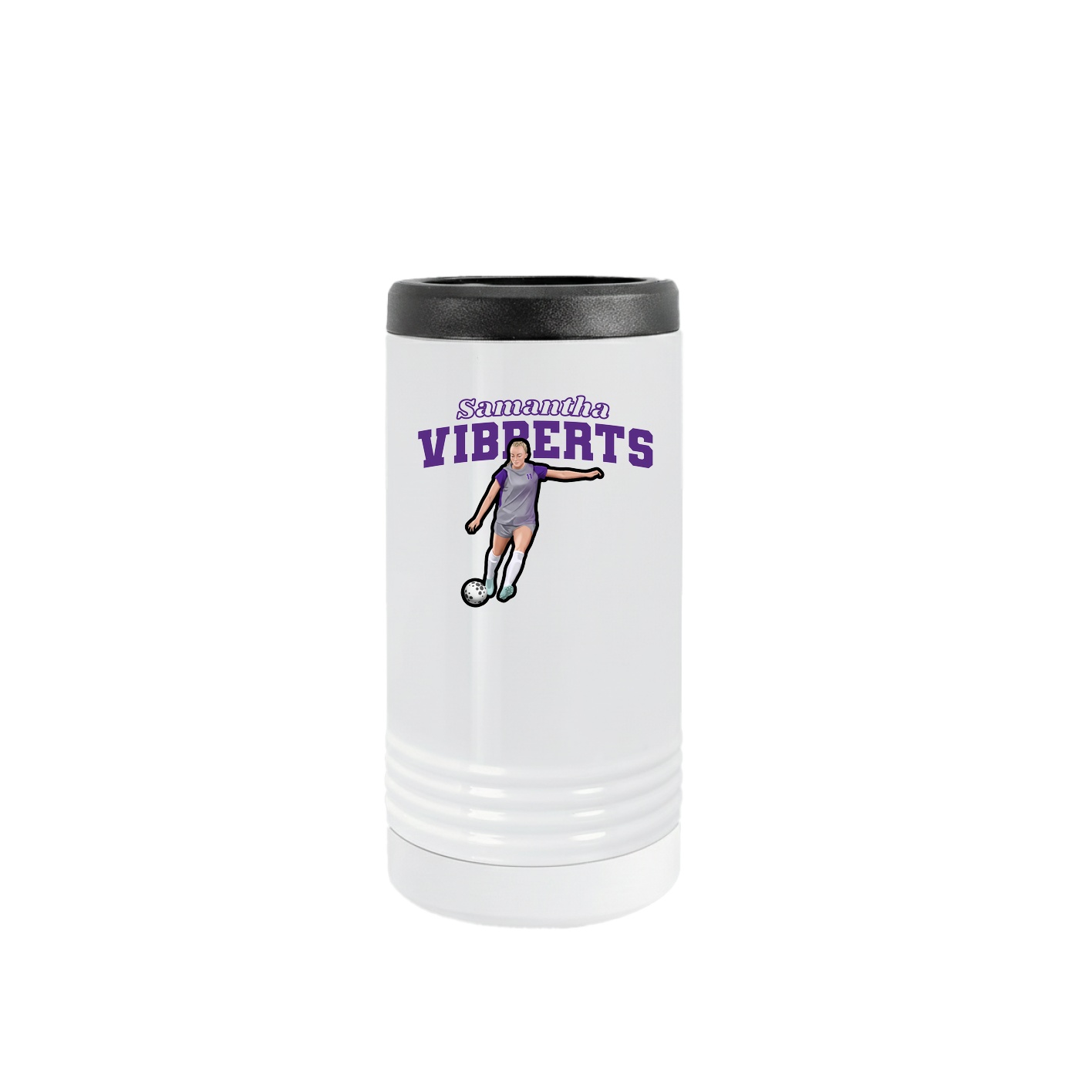 Slim Beverage Holder — Name Arch in White