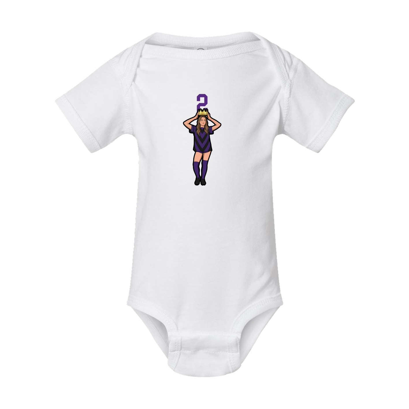 Baby Onesie — Number Top in White