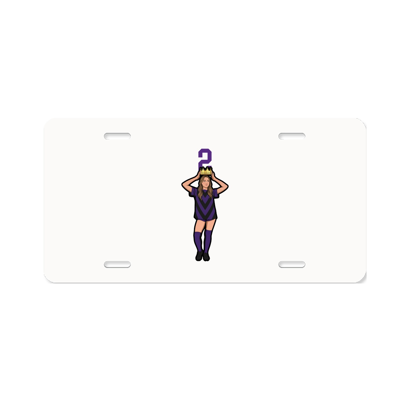 License Plate — Number Top in Classic