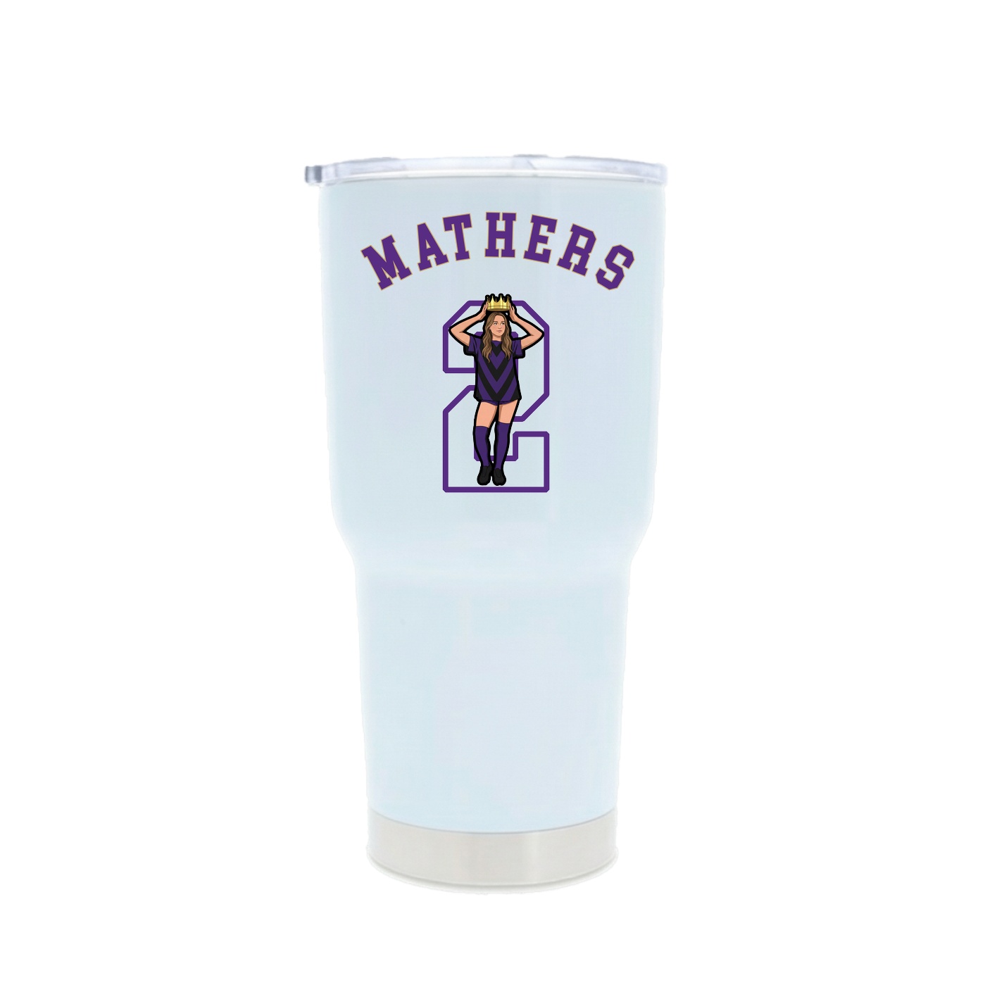 30oz Stainless Steel Tumbler — Shirsey Arch in White