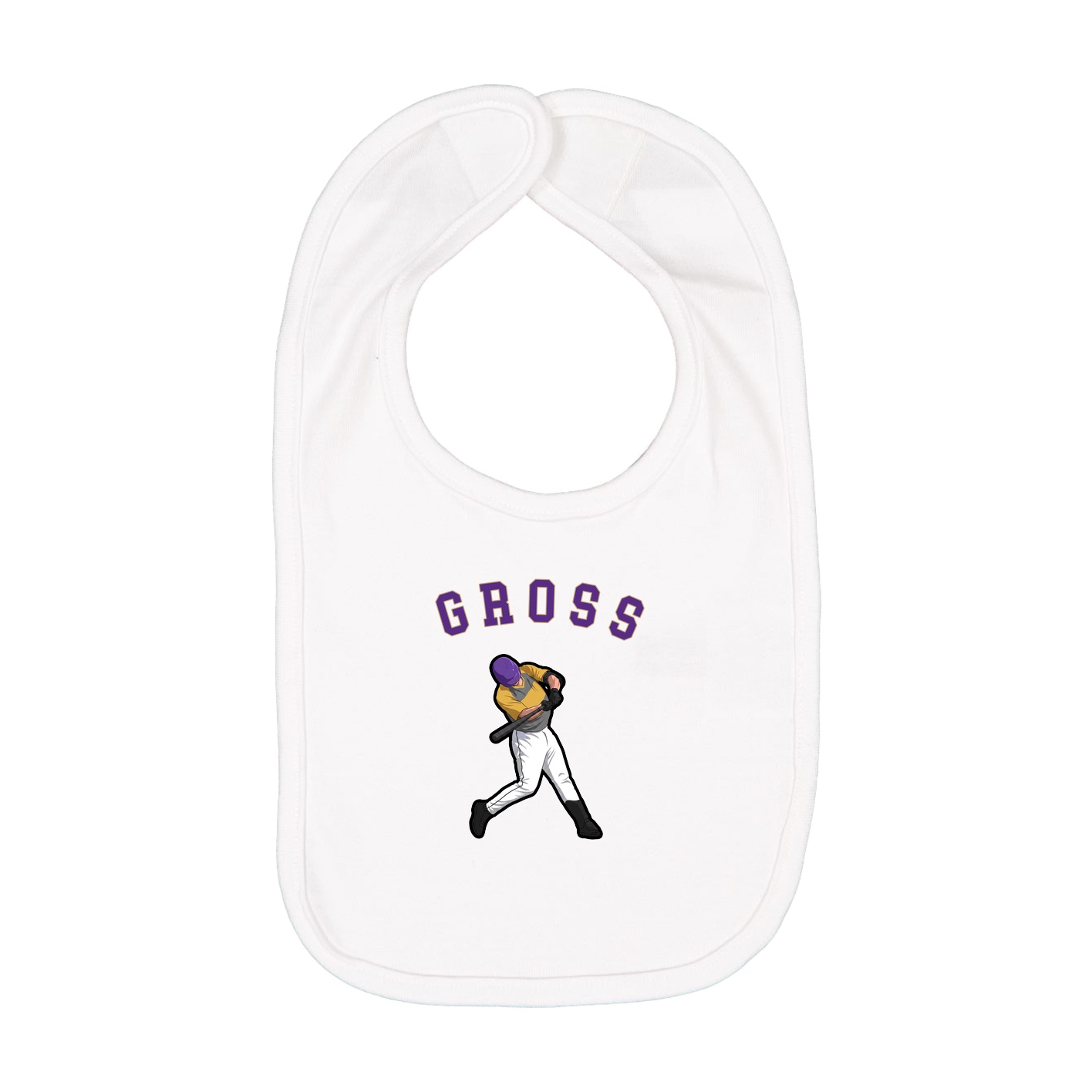 Infant Bib — Shirsey Arch in White