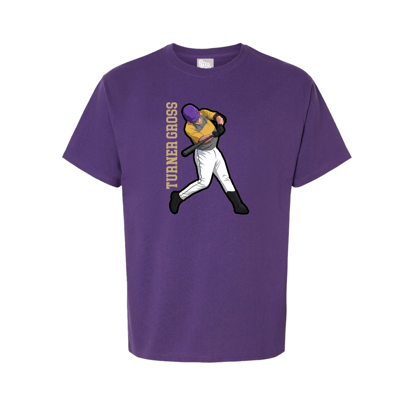 Tee — Name Vertical in Purple