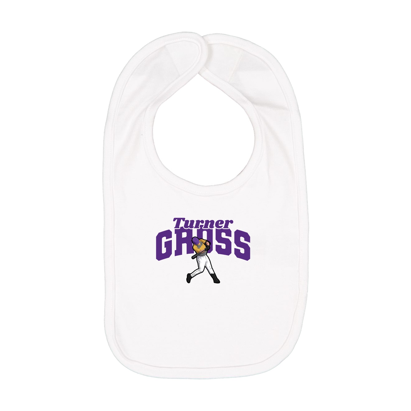 Infant Bib — Signature Arch in White