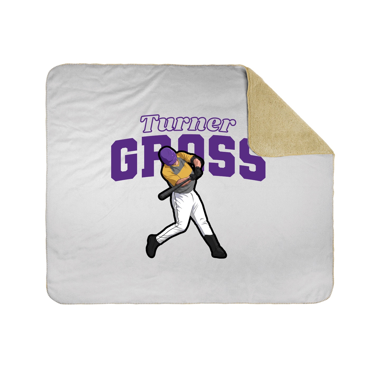 Throw Blanket — Name Arch in White