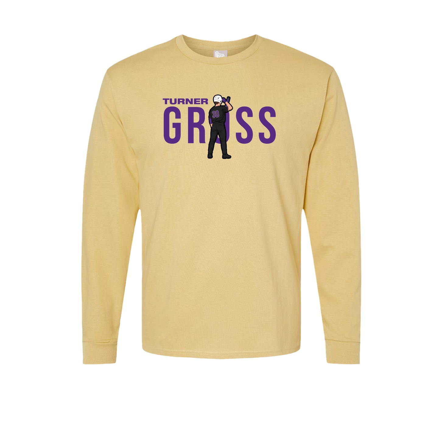 Long Sleeve Tee — Player Name in Vegas Gold