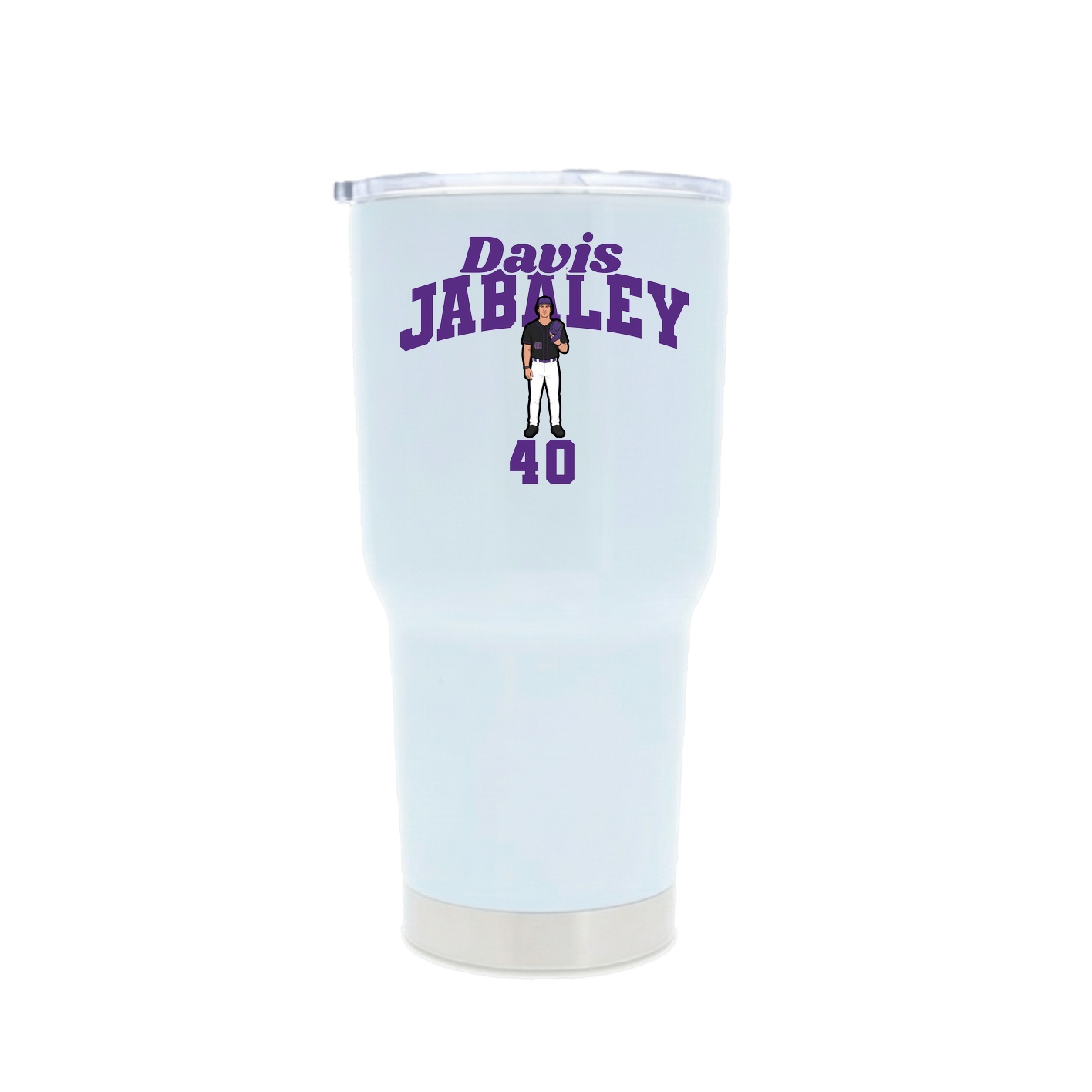 30oz Stainless Steel Tumbler — Signature Arch in White