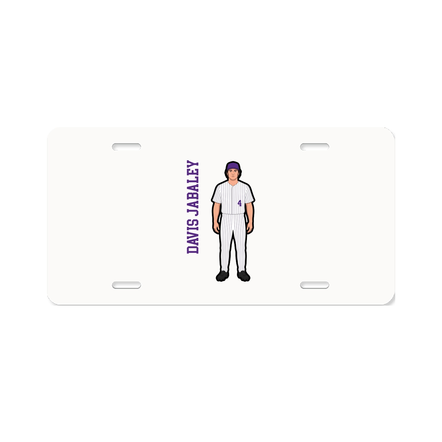 License Plate — Name Vertical in Classic